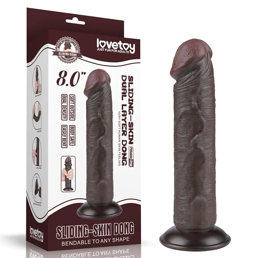 Realista de 20 cm con Doble Capa y Núcleo Firme Textura Suave by LOVETOY